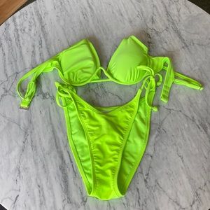 Neon Green Bikini Size M